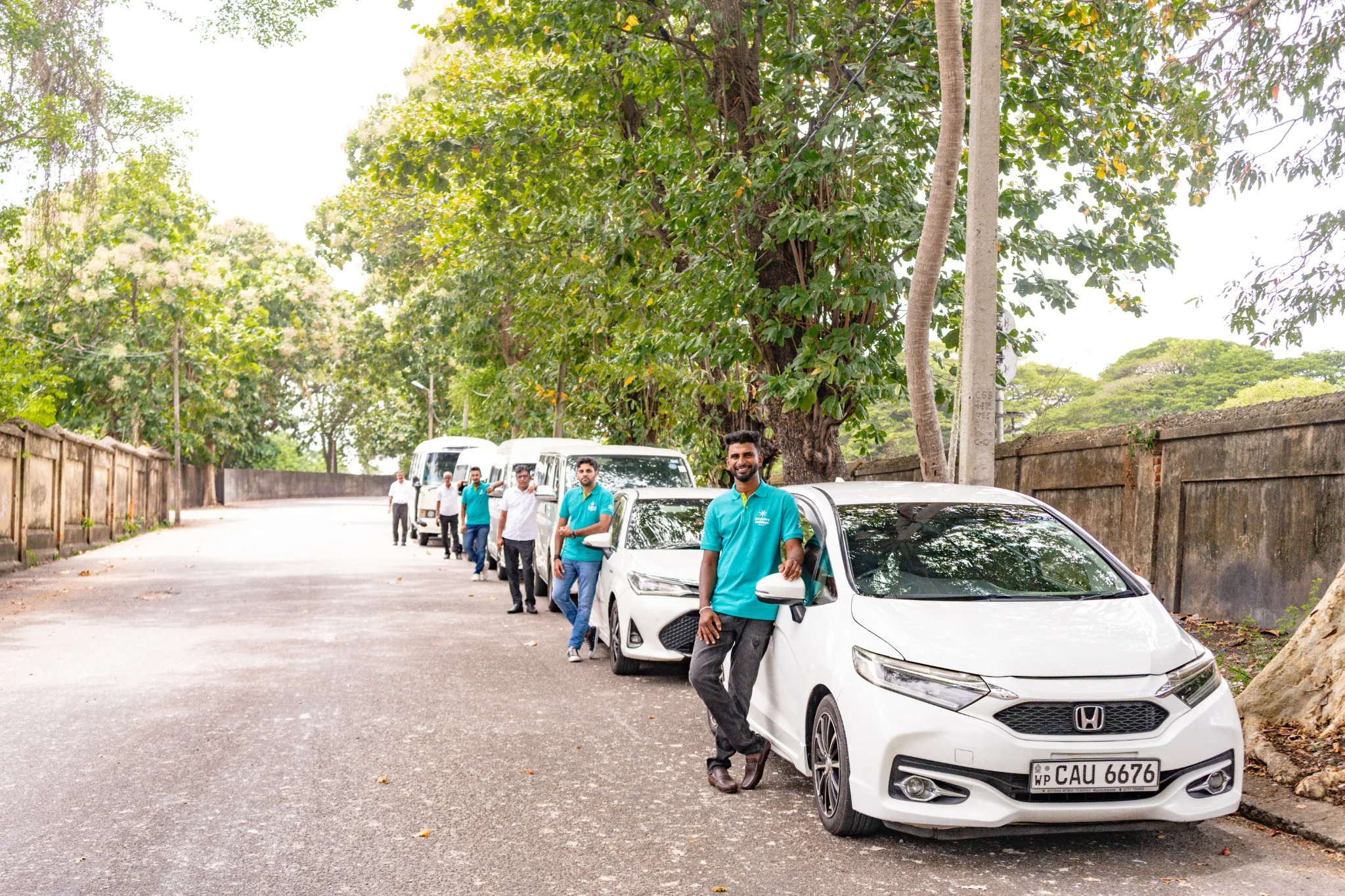 Arabiers Sri Lanka DMC chauffeur fleet and local operations team in Colombo
